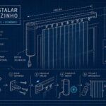 Cliente instalando cortina motorizada sozinho em casa, sem contratar um técnico